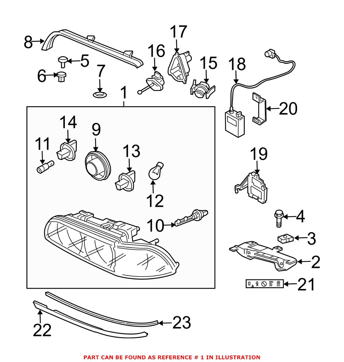 Headlight Assembly - Driver Side (Xenon)